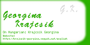 georgina krajcsik business card